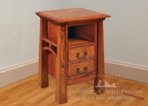 Bryson Tall 2-Drawer Nightstand with Opening
