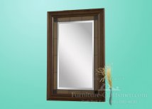 Bayhill 37" High Wall Mirror with Leaded Glass