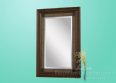 Bayhill 37" High Wall Mirror with Leaded Glass