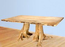 Big Horn Double Stump Table with Spalted Maple Top