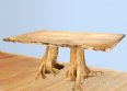 Big Horn Double Stump Table with Spalted Maple Top