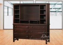 Boise River 6-Drawer Dresser with Media Hutch