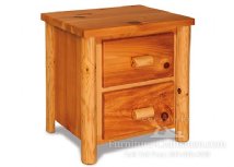 Breckenridge Rustic 2-Drawer Nightstand (Plain Front)