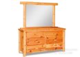 Breckenridge Rustic 6-Drawer Dresser with Mirror (Plain Front)