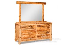 Breckenridge Rustic 6-Drawer Dresser with Mirror (Slab Front)
