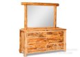 Breckenridge Rustic 6-Drawer Dresser with Mirror (Slab Front)