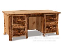 Breckenridge Rustic Double Pedestal Desk