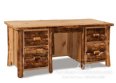 Breckenridge Rustic Double Pedestal Desk