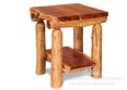 Breckenridge Rustic End Table with Shelf