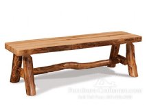 Breckenridge Rustic Flat Bench with Live Edge