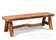 Breckenridge Rustic Flat Bench with Live Edge