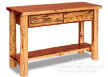 Breckenridge Rustic Flat Sofa Table with Drawers