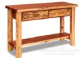 Breckenridge Rustic Flat Sofa Table with Drawers