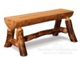 Breckenridge Rustic Half Log Bench