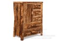 Breckenridge Rustic Side Door, 5-Drawer Armoire (Slab Sides)