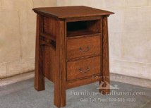 Bryson 2-Drawer Nightstand with Opening