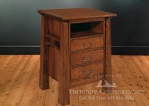 Bryson 3-Drawer Nightstand with Opening