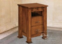 Clinton Springs 2-Drawer Nightstand With Opening