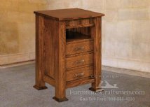 Clinton Springs 3-Drawer Nightstand With Opening