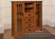Danforth Display Bookcase with Seedy Glass and Drawers