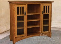 Danforth Open Display Bookcase with Seedy Glass