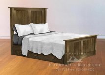 Emmory Valley Panel Bed with Storage Rails