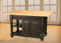 Freewater Kitchen Island with Reeded Legs