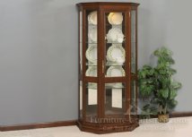 Georgetown Angled 1-Door Glass Base Curio Cabinet