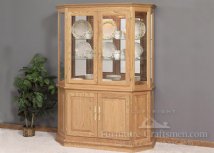 Georgetown Angled 2-Door Wood Base Curio Cabinet