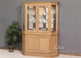 Georgetown Angled 2-Door Wood Base Curio Cabinet