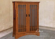 Granby Pond 2-Door Bookcase with Seedy Glass