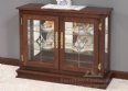 Milford Small Curio Console with Leaded Glass