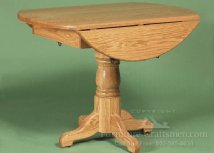 Mount Tabor Round Pedestal Drop Leaf Table Handcrafted From Solid Wood Mount Tabor Round Pedestal Drop Leaf Table