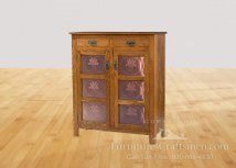 Owens Valley 50" High Cabinet 2-Door 2-Drawer with Copper Panels
