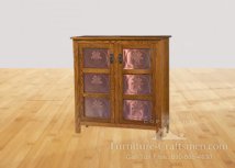 Owens Valley 45" High Cabinet 2-Door with Copper Panels