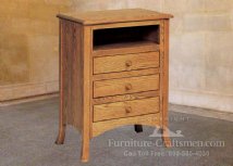 Port Arthur 3-Drawer Nightstand with Opening