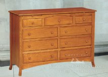 Port Arthur 9-Drawer Jewelry Dresser with Arched Drawer