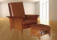 Powell Panel Morris Chair & Footstool