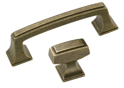Rustic Brass A53030-R3 3 inch CC & A53029-R3 1-25 inch dia