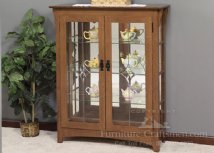 Stratton 48" High Double Door Side Mullions Curio Cabinet