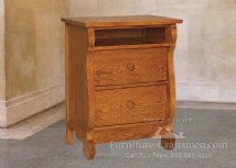 Sutton Lake 2-Drawer Tall Nightstand With Opening