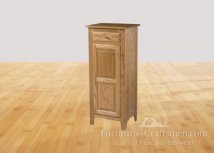 Walker Mountain 47" High 1-Door 1-Drawer Cabinet with Wood Panels